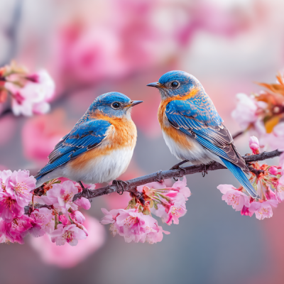 u1142717516_Two_colorful_songbirds_perched_on_a_cherry_blossom__358c81fd-5f73-4215-8f49-3fb82803d98d